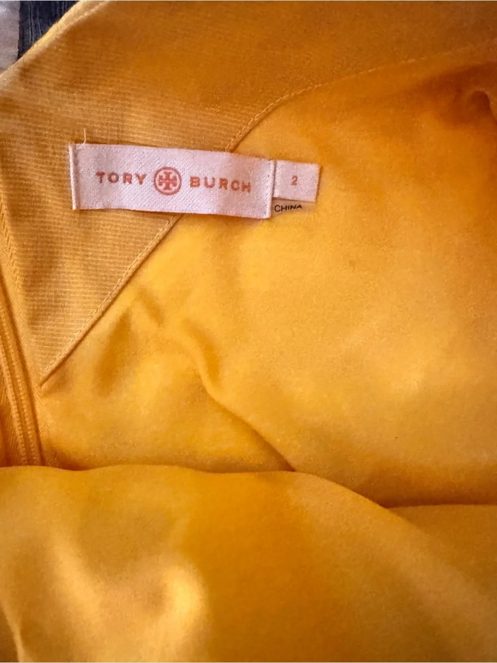 Tory Burch Yellow Floral Jacquard Sleeveless A-Line Dress